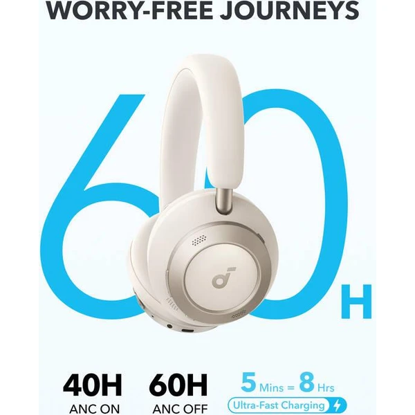 Anker Soundcore Space One Pro bluetooth slúchadlá biela - Slúchadlá - Obrázok eabe6c09df4440448defda7d378fc827