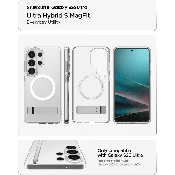 Spigen Ultra Hybrid S MagSafe kryt Samsung Galaxy S26 Ultra biely - Puzdra - Obrázok eba305fd4b164a42846ab26c7e17120e