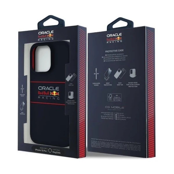 Oracle Red Bull Racing Silicone Horizontal Logo MagSafe kryt iPhone 14 Pre modrý - Puzdra - Obrázok eba8a2ff9889494893edb2b8993cca25