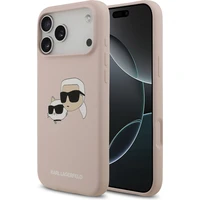 Karl Lagerfeld Liquid Silicone Double Heads MagSafe kryt iPhone 17 Pro Max ružový - Puzdra