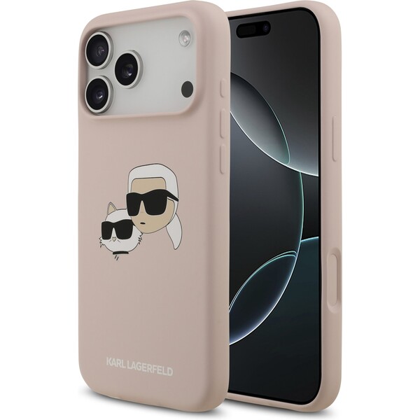 E-shop Karl Lagerfeld Liquid Silicone Double Heads MagSafe kryt iPhone 17 Pro Max ružový