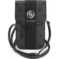 Guess PU 4G Stripe Metal Logo taška na telefón čierna - Puzdra
