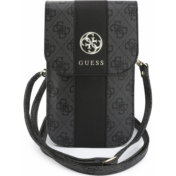 Guess PU 4G Stripe Metal Logo taška na telefon černá - Puzdra - Hlavný obrázok