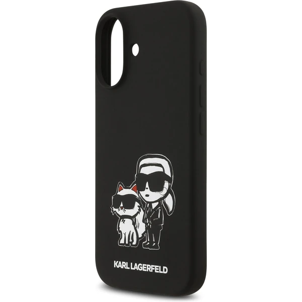 Karl Lagerfeld Liquid Silicone K&CH Sketch MagSafe kryt iPhone 17 čierny - Puzdra - Obrázok ebb265bc554c450b9274058353a2cccb
