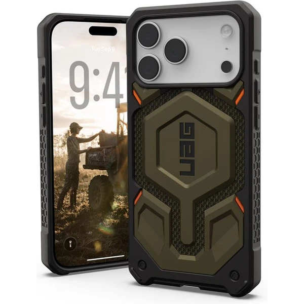 UAG Monarch Pro MagSafe Kevlar kryt iPhone 17 Pro Max zelený - Puzdra - Hlavný obrázok