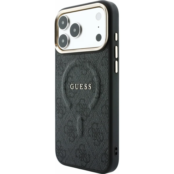 Guess PU Leather 4G Gold Frame Embossed MagSafe Zadný kryt pre iPhone 18 Pro Black - Puzdra - Obrázok ebf72c09aa5c4c9e9e0dc4c5bd0b6bab