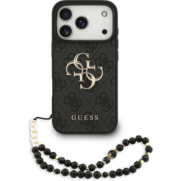 E-shop Guess PU 4G Metal Logo Strap kryt iPhone 17 Pro čierny