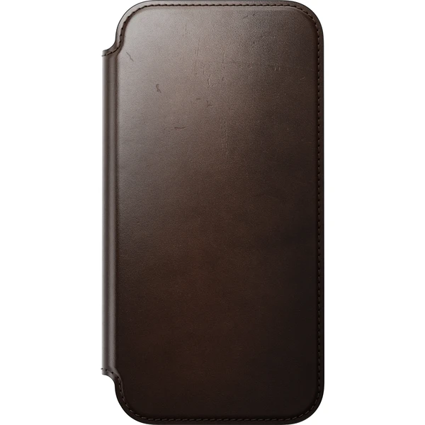 Nomad Modern Leather Folio (Horween) MagSafe kožené puzdro iPhone 17 Pro Max/18 Pro Max Rustic Brow - Puzdra - Obrázok ec22bd0340b84908bd2a2b8f10aa50df