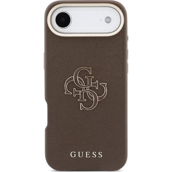 Guess PU Resin Logo kryt iPhone Air hnedý - Puzdra - Obrázok ec232e2c624e4faa8955e5e9b169ea91