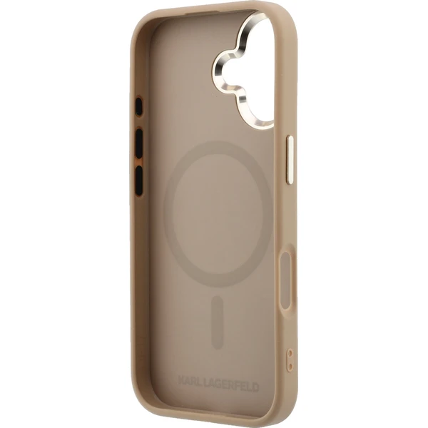Karl Lagerfeld PU Perforated Gold Dots MagSafe Zadný Kryt pre iPhone 17 Beige - Puzdra - Obrázok ec60e5bd9b104adabb173c4bbc927c1d