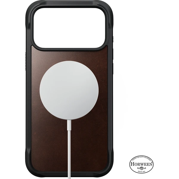 Nomad Rugged Leather (Horween) MagSafe kožený kryt iPhone 18 Pro Max Rustic Brown - Puzdra - Obrázok ec721d25ddec442191557a8e94748731