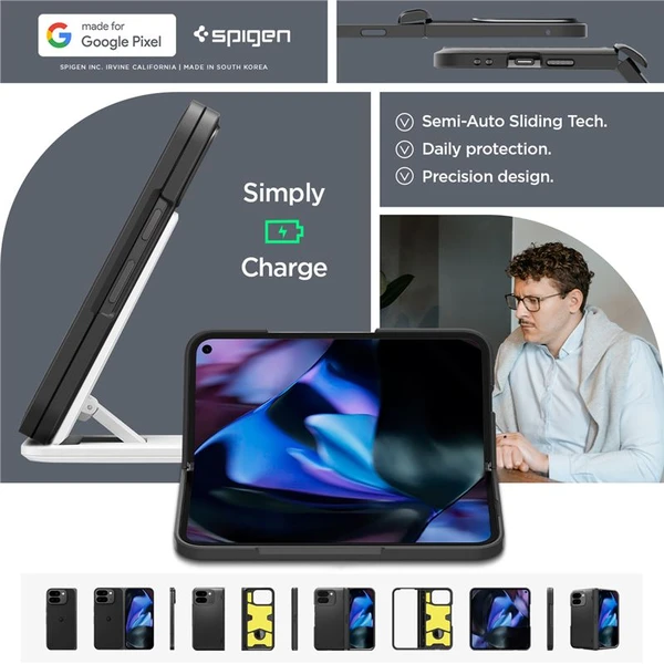 Spigen Slim Armor Pre kryt Google Pixel 9 Pro Fold čierny - Puzdra - Obrázok ec83662bad9e47fd8996dfe5c36d453a