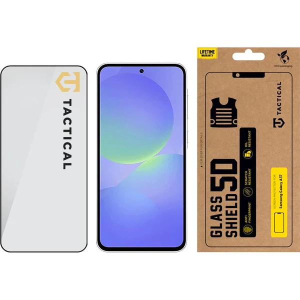Taktický sklenený štít 5D sklo pre Samsung Galaxy A37 čierne - Ochranné fólie a sklo - Obrázok ec8f8e9701024cacb716baac12dfa6a6