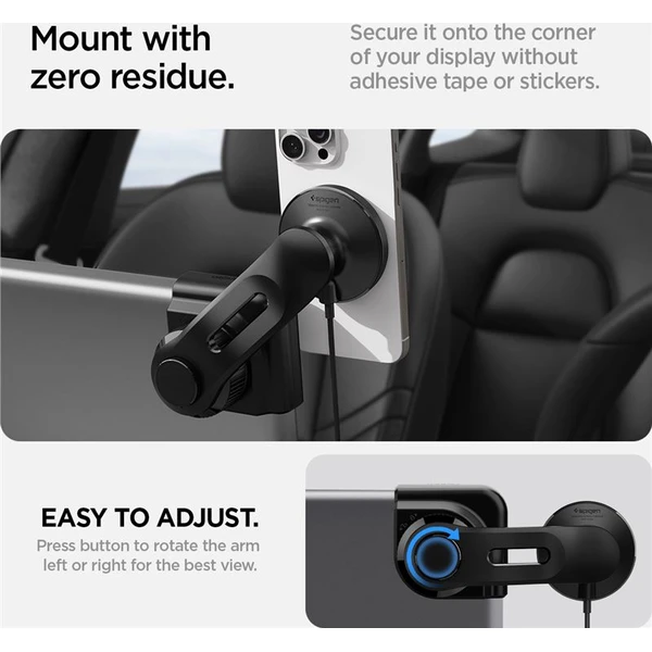 Spigen Teslá TapLock MagSafe Car Mount Charger Qi2 držiak s nabíjaním čierny - Držiaky - Obrázok ec947a56da84481197f9544927d08af3