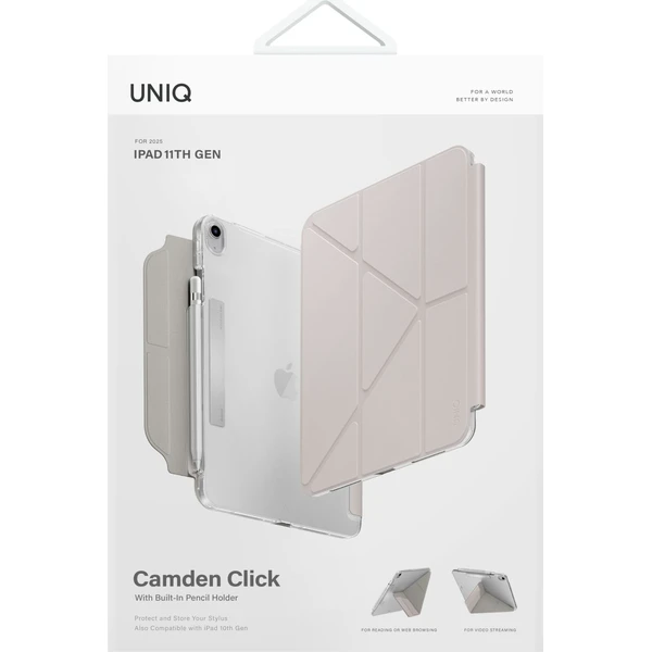 UNIQ Camden Click 2025 púzdro iPad 11" (2025)/iPad 10.9" (2022) béžové - Puzdra - Obrázok ec965c76dfdf4a17954bdbf423fe5c4c