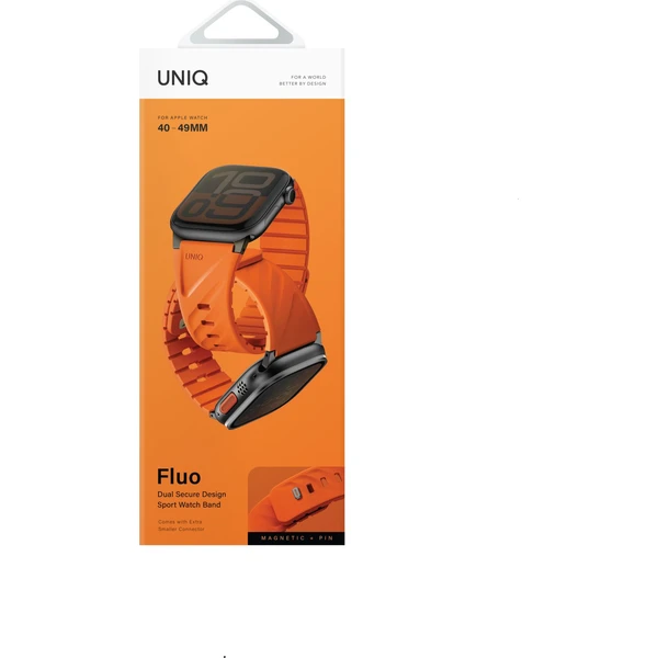 UNIQ Fluo Magnetický remienok pre Apple Watch (49-40mm) Volt Orange - Remienky - Obrázok ece078a4dd7e467ebd95021bdad12fe0