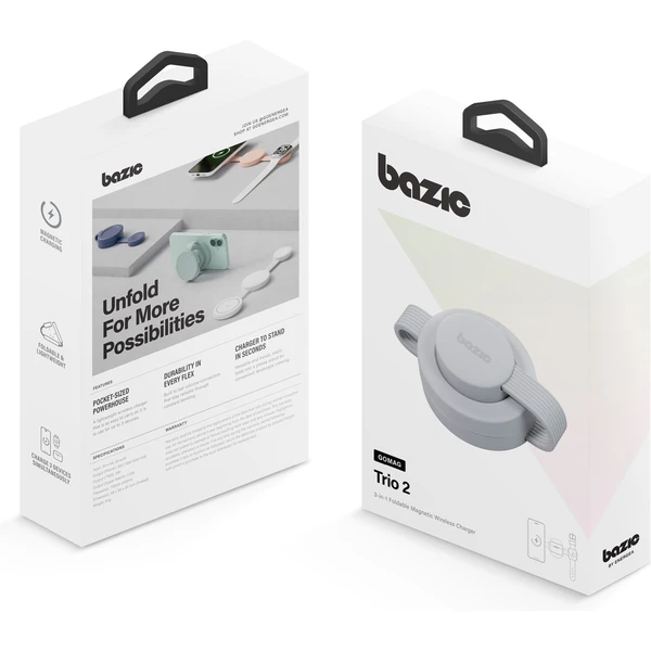 Energea Bazic GoMag Trio 2 3v1 Foldable MagSafe nabíjačka 15W svetlo šedá - Nabíjačky - Obrázok ed25c43621194d4497aea4ceac6928df