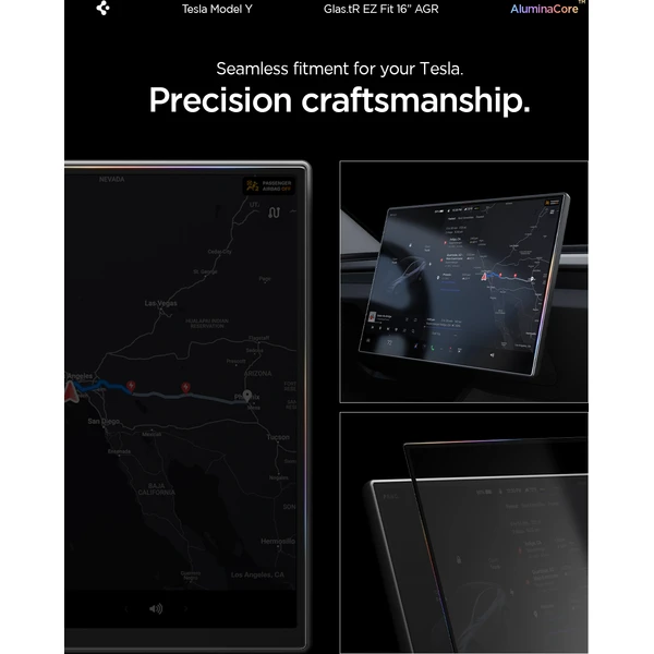Spigen EZ Fit Anti Glare Matte FC tvrdené sklo Tesla Model Y L 2026 čierne - Ochranné fólie a sklo - Obrázok ed333e5aee9b48fc98cfba49f457b952