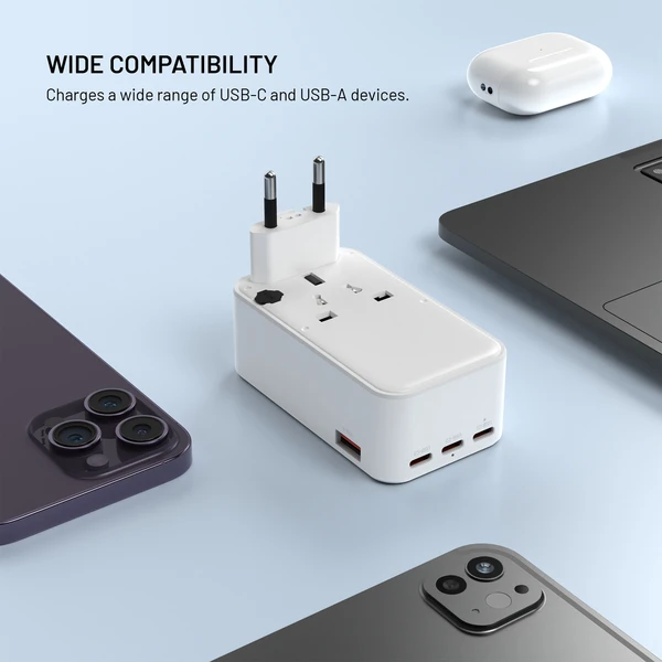 FIXED Voyager Slim 45W cestovní GaN adaptér (PD) pro EU, UK a USA/AUS, bílý - Nabíjačky - Obrázok ed6259f4fbc242078c6d0f5c110e0186