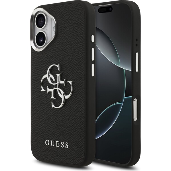 E-shop Guess PU Grained 4G Metal Logo kryt iPhone 17 čierny