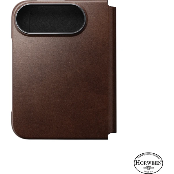 Nomad Traditional Leather Folio (Horween) MagSafe kožené puzdro iPhone 18 Fold rustikálna hnedá - Puzdra - Obrázok ed8fce874ff041168a62a95fd03bc5b4