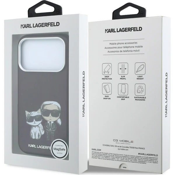 Karl Lagerfeld PU Semi Wrap Smooth Sketch Bodies Magsafe kryt iPhone 18 Pro vínový - Puzdra - Obrázok ed94be0726cb485fa259dce7453d512c