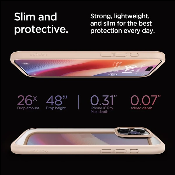Spigen Ultra Hybrid kryt iPhone 16 Pro Max rose titanium - Puzdra - Obrázok edd7273af0b54cf2944ac2ba55672f3d