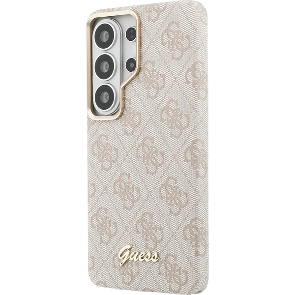 Guess PU 4G Skript Kovové Logo Magnetický kryt Samsung Galaxy S26 Ultra ružový - Puzdra - Obrázok edfb872aea1f465d9ecc4fc0769e7f92