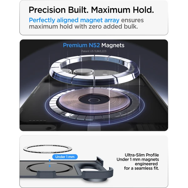 Spigen Tough Armor Pro MagSafe kryt iPhone 18 Fold metal slate - Puzdra - Obrázok ee016e46471d40b79e1d858987688fb5