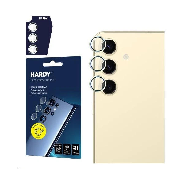 3mk Hardy Lens Protection Pre sklá na fotoaparát Samsung Galaxy S24 žltá - Ochranné fólie a sklo - Hlavný obrázok