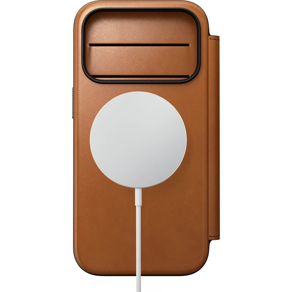 Nomad Modern Leather Folio (Horween) MagSafe kožené puzdro iPhone 18 Pro Saddle - Puzdra - Obrázok ee2bf3b07fc743b7b2bb98e2b4d79452