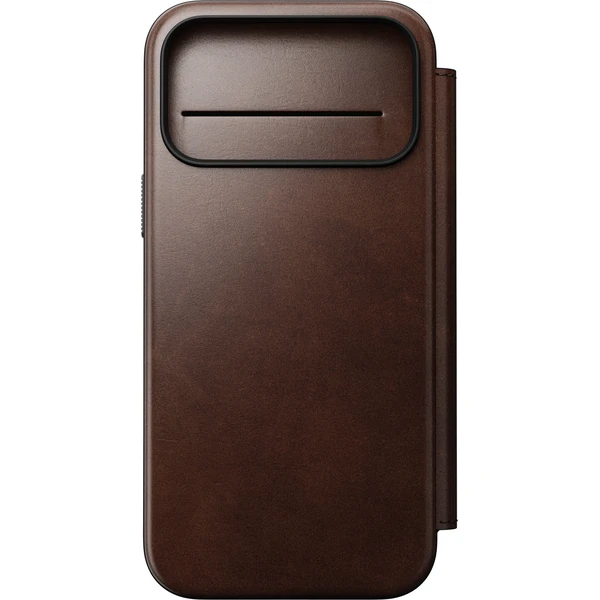 Nomad Modern Leather Folio (Horween) MagSafe kožené puzdro iPhone 18 Pro Max Rustic Brown - Puzdra - Obrázok ee42ee00d00b4e0cadaeaa7499dda5d0