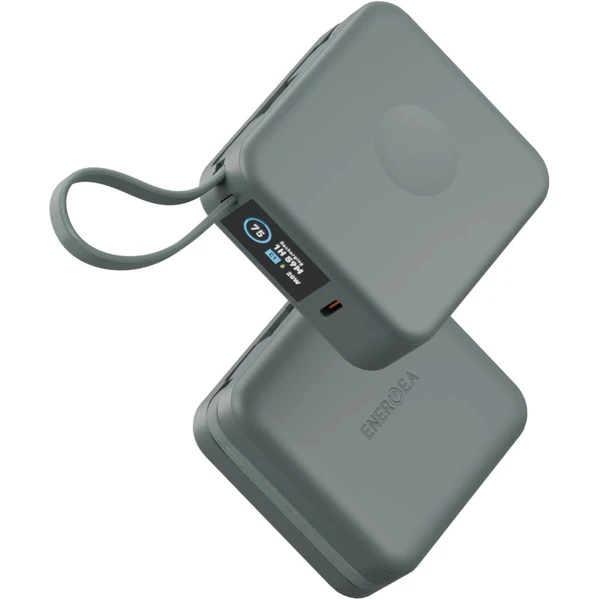 ENERGEA MagPac Mini Plus MagSafe powerbanka s káblom, 10000mAh, šedozelená - Powerbanky - Obrázok ee4aff222f6742ec85a2c8b75b3d8361