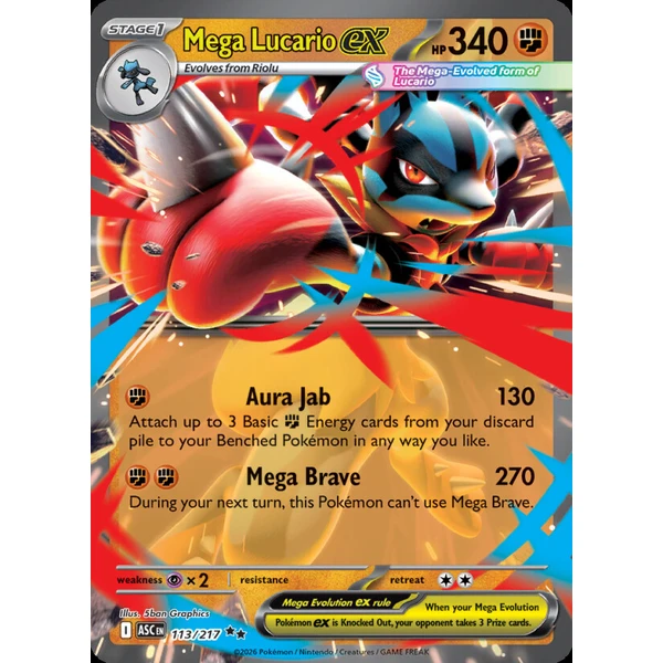 Mega Lucario ex (ASC 113) - Ascended Heroes [Holo] - Kusové karty - Hlavný obrázok