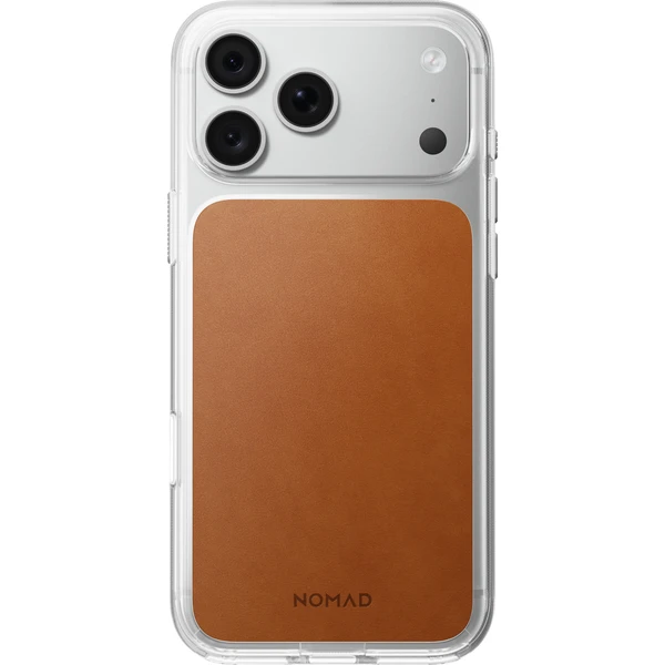 Nomad Clear Leather (Horween) MagSafe kryt iPhone 17 Pro Max/18 Pro Max Saddle - Puzdra - Obrázok ee6f99b97252461f962664971af5209f