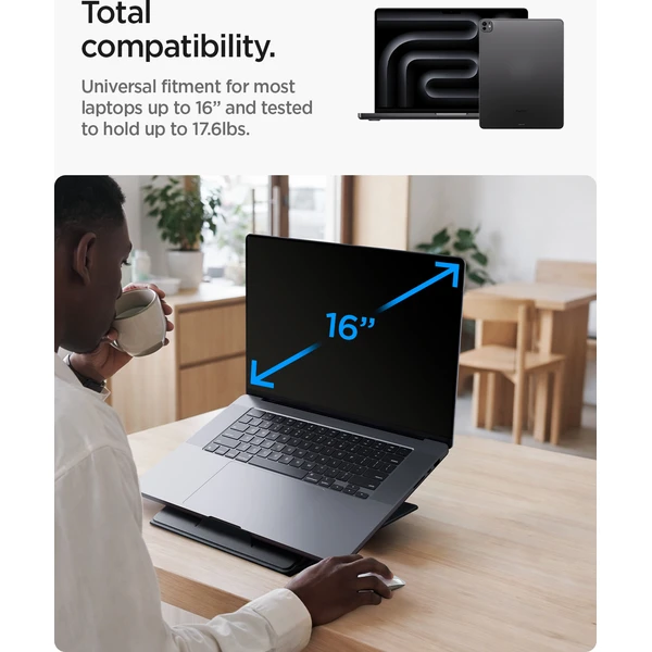 Spigen Slim Fold Laptop Stand & Standing Desk stojan čierny - Stojany - Obrázok ee741fb88c4247e49e43f84df1804729