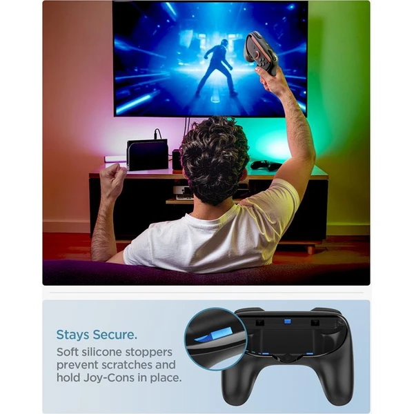Spigen Joy-Con Grip NS100 držiaky pre Nintendo Switch 2 čierny - Konzolové príslušenstvo - Obrázok eea8b753c2bb4cb1b2b5ef69702670be