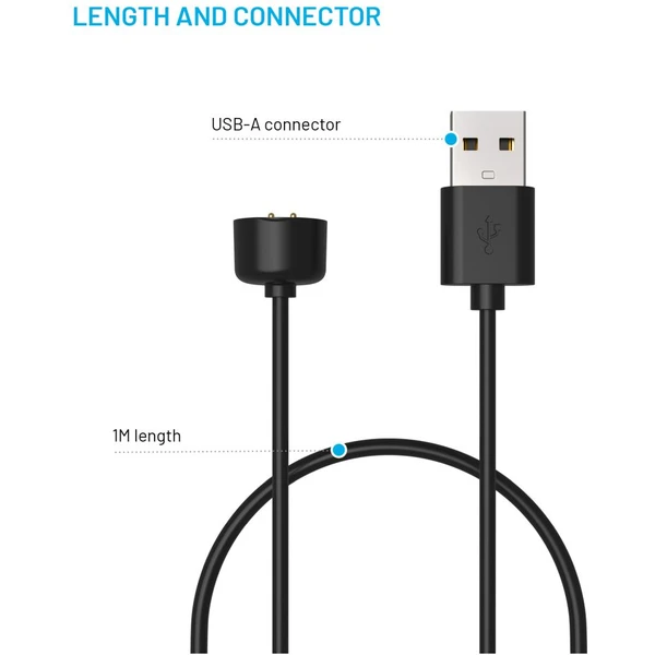 FIXED USB-A napájací kábel pre Xiaomi Mi Band/Smart Band 5/6/7 1m čierny - Káble a redukcie - Obrázok eece651d2ab94d0aaae1a29bf2cc1885