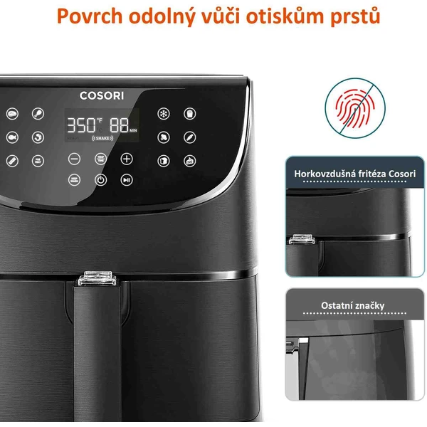 Cosori CP158-AF PREMIUM teplovzdušná fritéza 5,5 L + 5x špíz a gril. rošt čierna - Fritézy - Obrázok ef0410400a7544328fce85390a6ac1b1