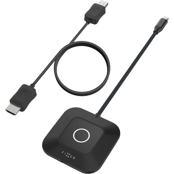 FIXED AirLink bezdrôtový HDMI adaptér, 100W, PD 3.0, čierny - USB huby - Hlavný obrázok