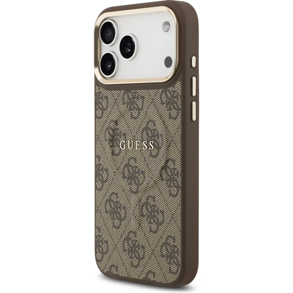 Guess PU Leather 4G Gold Frame MagSafe kryt iPhone 17 Pro Max hnedý - Puzdra - Obrázok ef0ccf0488e34873a74bf4ffe1f6b6bc