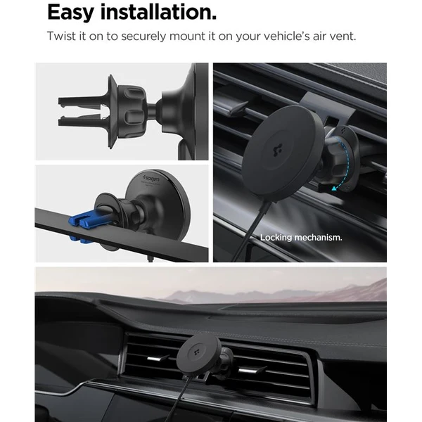Spigen OneTap Pro 4 Airvent Qi2 MagSafe držiak do mriežky ventilácie s nabíjaním - Držiaky - Obrázok ef1c952451744f15aae1f89b6cc8aa72