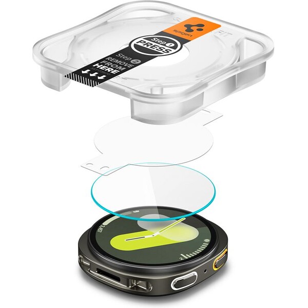 Spigen Glass TR EZ Fit 2 Pack sklo Galaxy Watch8 (44mm) číre (2 ks)