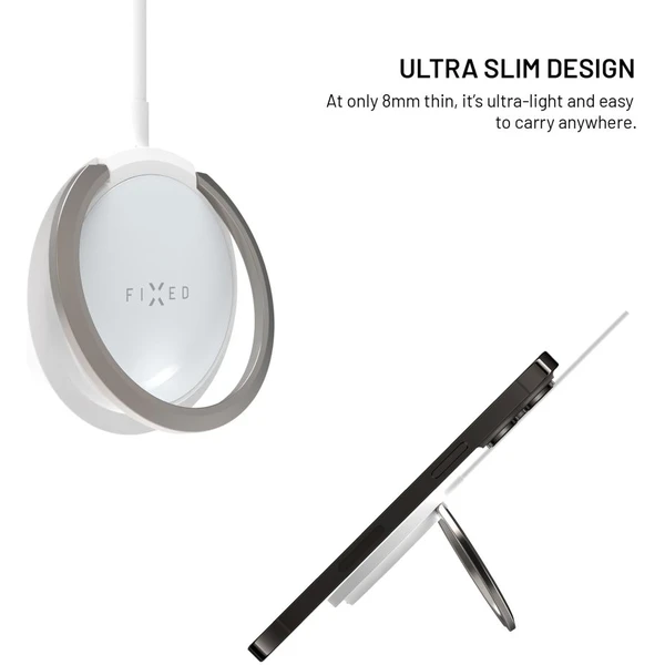 FIXED MagPad bezdrôtová MagSafe nabíjačka so stojanom (15W) biela - Nabíjačky - Obrázok ef2e4f5c973343159a66d009bb8a8631