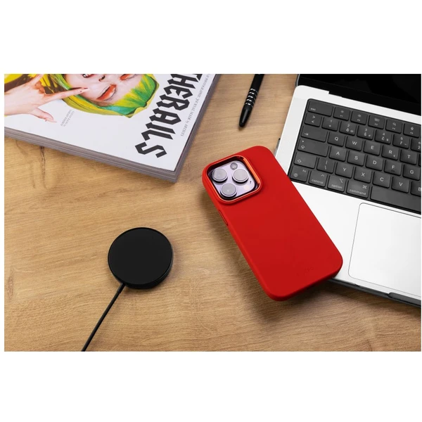 FIXED MagFlow silikónový kryt s MagSafe Apple iPhone 17 červený - Puzdra - Obrázok ef60f3a7518e4c95b14c23f0d6a4bffb