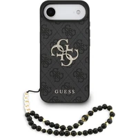 Guess PU 4G Metal Logo Strap kryt iPhone Air čierny - Puzdra