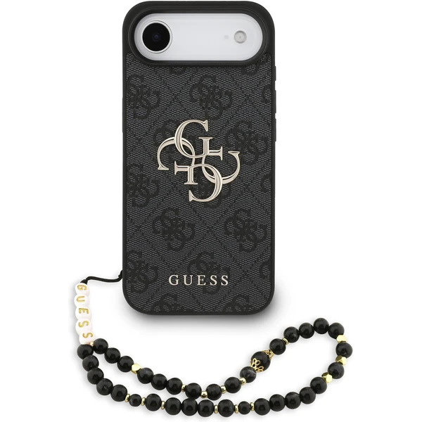 Guess PU 4G Metal Logo Strap kryt iPhone Air čierny - Puzdra - Hlavný obrázok