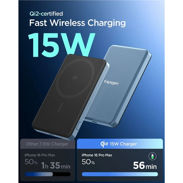 Spigen Essential EA2205MQ MagSafe/Qi2 powerbanka 5000mAh (22,5W) modrá - Powerbanky - Obrázok ef8beed9d85e4b50b8cbf28702248438