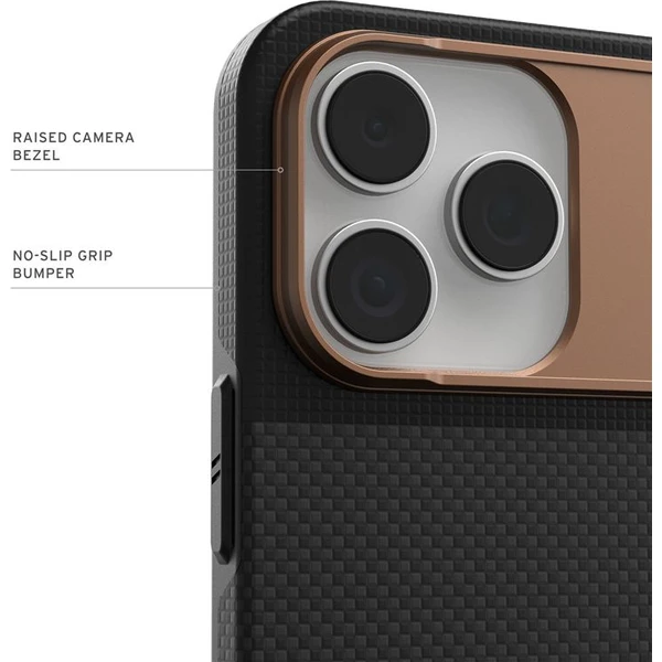 UAG Fibr Armr MagSafe kryt iPhone 17 Pro Max kevlar čierny/bronzový - Puzdra - Obrázok efa98d1a512149dab297f2e0f95710d5