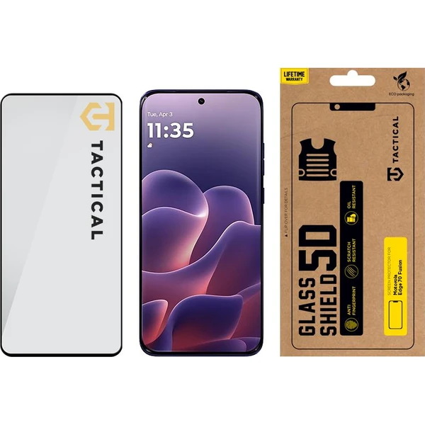 Taktický sklenený štít 5D sklo pre Motorola Edge 70 Fusion čierne - Ochranné fólie a sklo - Obrázok efbff3b24b66438cb325d7a2760ef590
